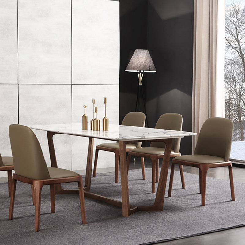 Traditional Chair Wood Solid Back Dining Room Chair for Kitchen