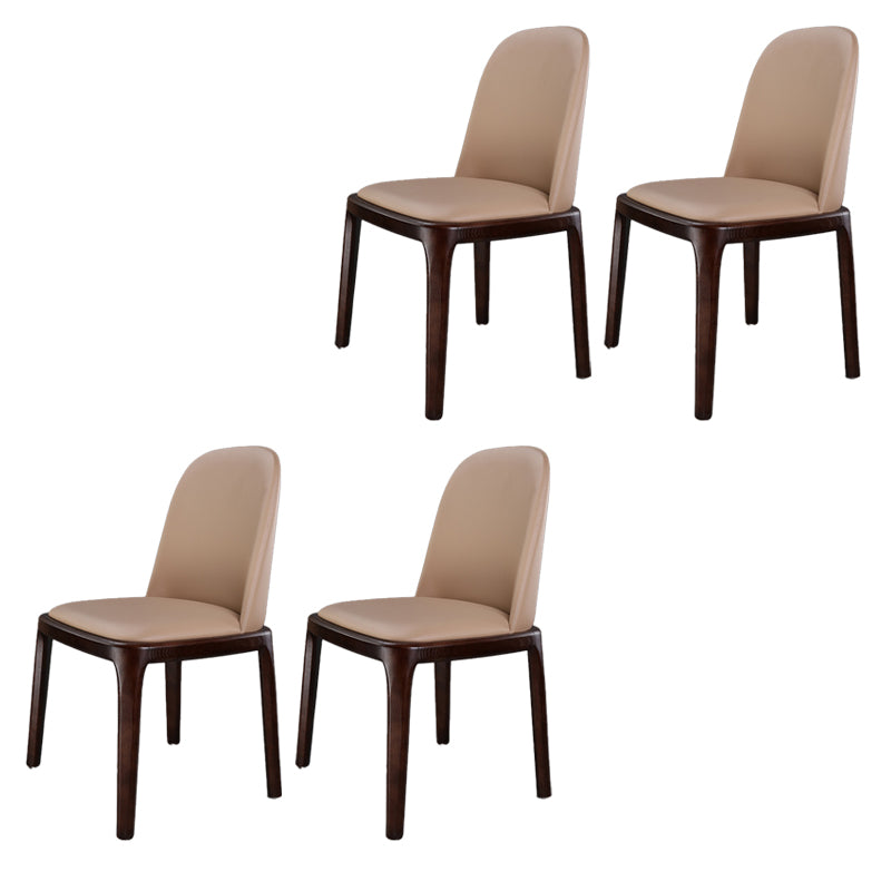 Traditional Chair Wood Solid Back Dining Room Chair for Kitchen