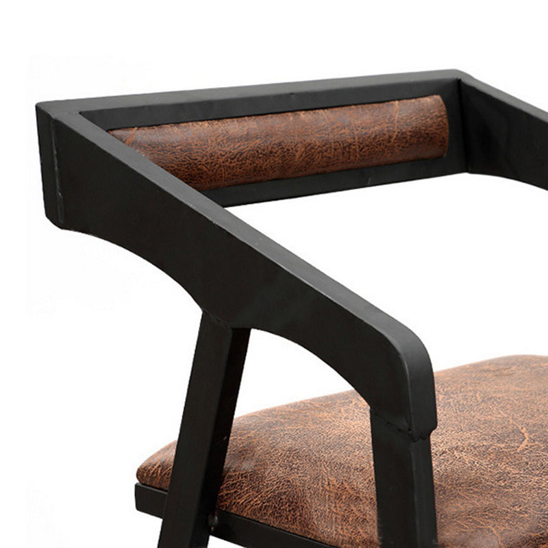 Metal Side Dining Chairs Industrial Open Back Dining Side Chair