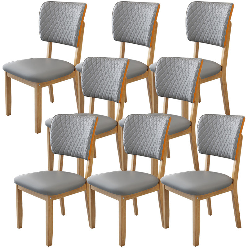 Contemporary Wood Dining Chairs Open Back Dining Side Chair for Restaurant Use