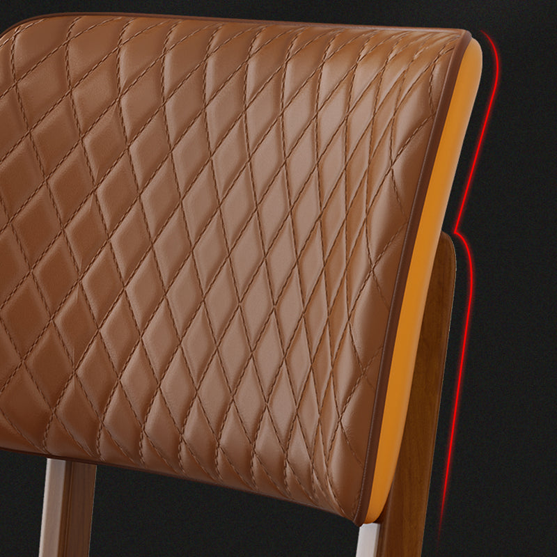 Contemporary Wood Dining Chairs Open Back Dining Side Chair for Restaurant Use