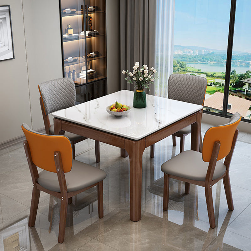 Contemporary Wood Dining Chairs Open Back Dining Side Chair for Restaurant Use
