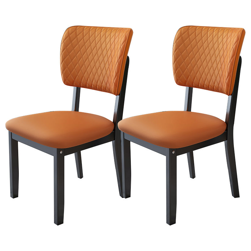 Contemporary Wood Dining Chairs Open Back Dining Side Chair for Restaurant Use