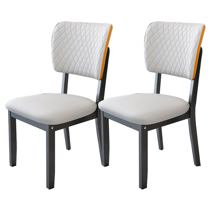 Contemporary Wood Dining Chairs Open Back Dining Side Chair for Restaurant Use