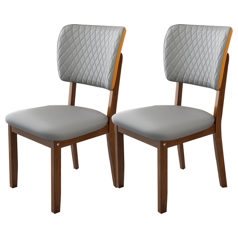 Contemporary Wood Dining Chairs Open Back Dining Side Chair for Restaurant Use
