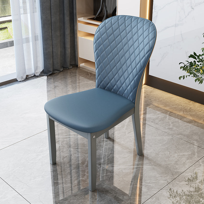 Contemporary Wood Dining Armless Chairs Upholstered Side Chairs for Restaurant Use