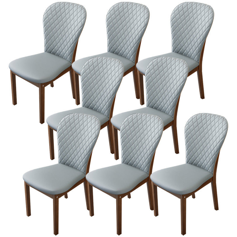 Contemporary Wood Dining Armless Chairs Upholstered Side Chairs for Restaurant Use