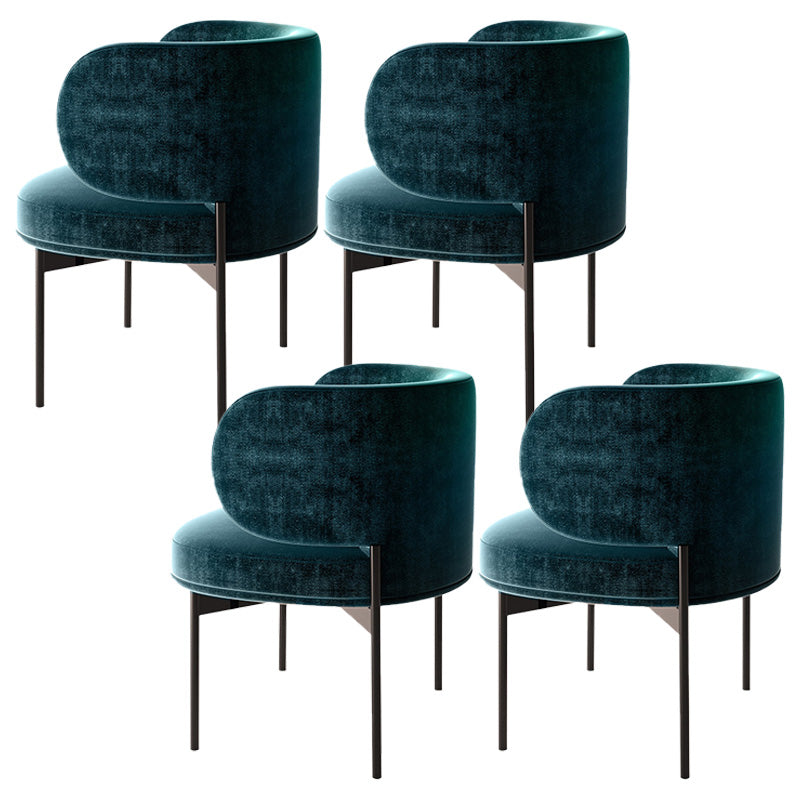 Modern Style Velvet Side Chair Arm Metal Side Chair for Home Use