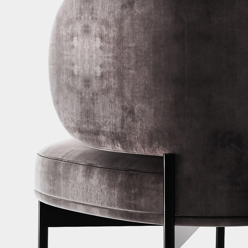 Modern Style Velvet Side Chair Arm Metal Side Chair for Home Use