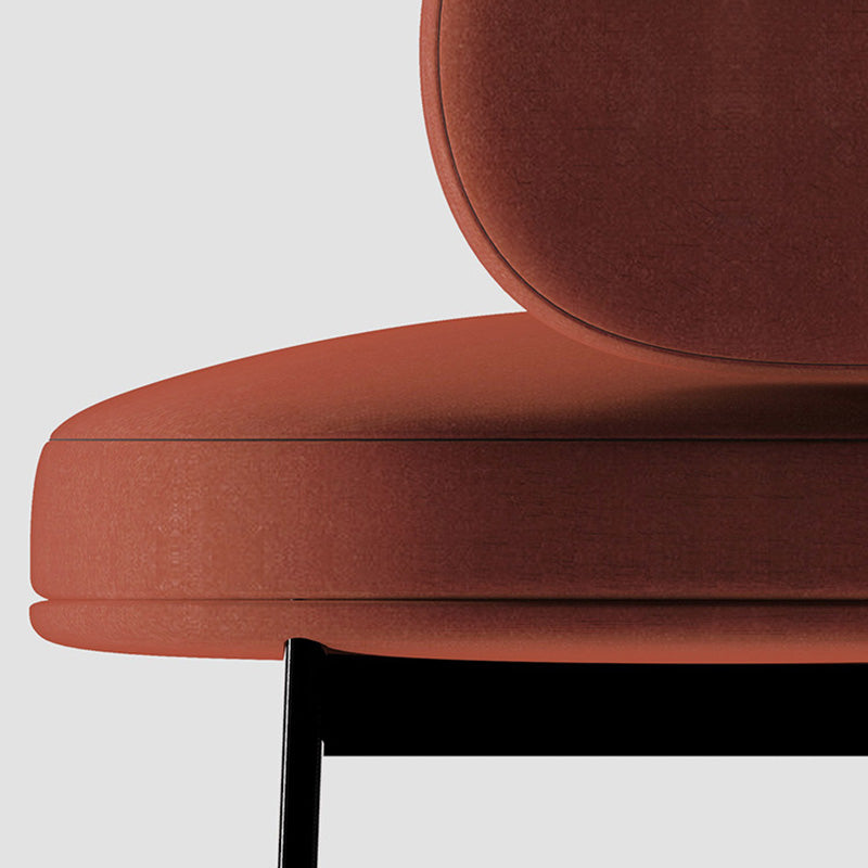 Modern Style Velvet Side Chair Arm Metal Side Chair for Home Use