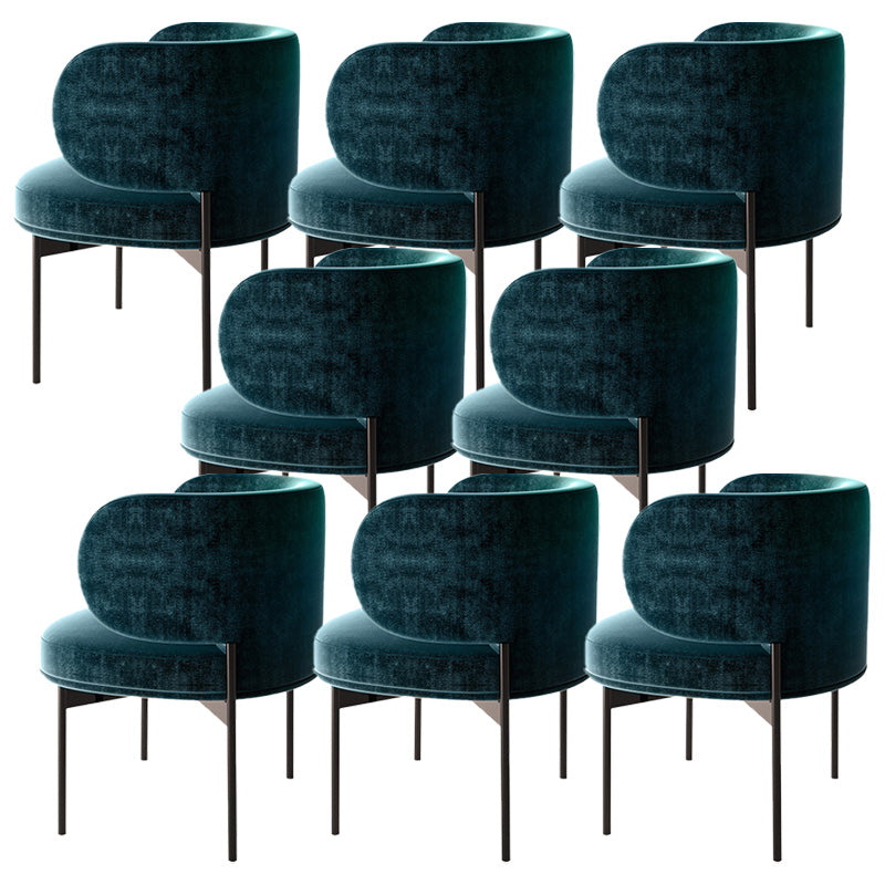 Modern Style Velvet Side Chair Arm Metal Side Chair for Home Use