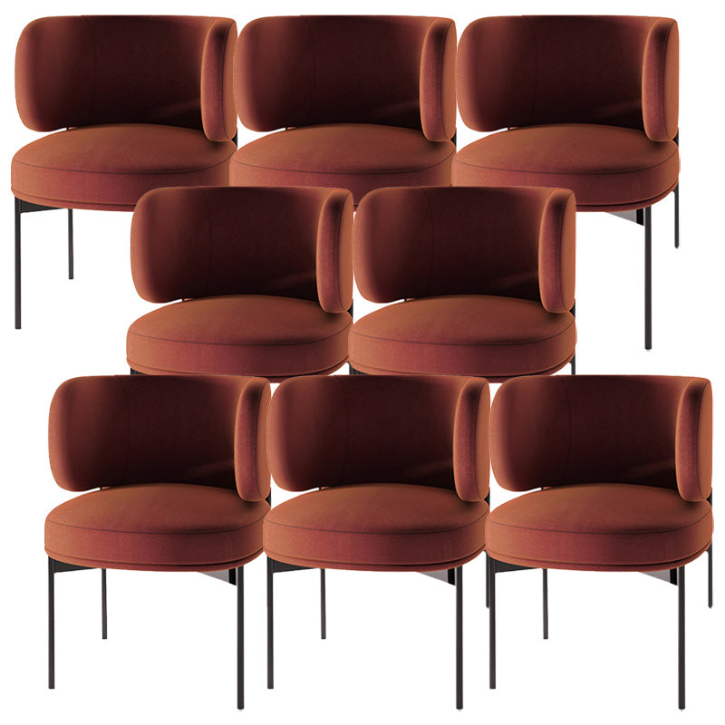 Modern Style Velvet Side Chair Arm Metal Side Chair for Home Use