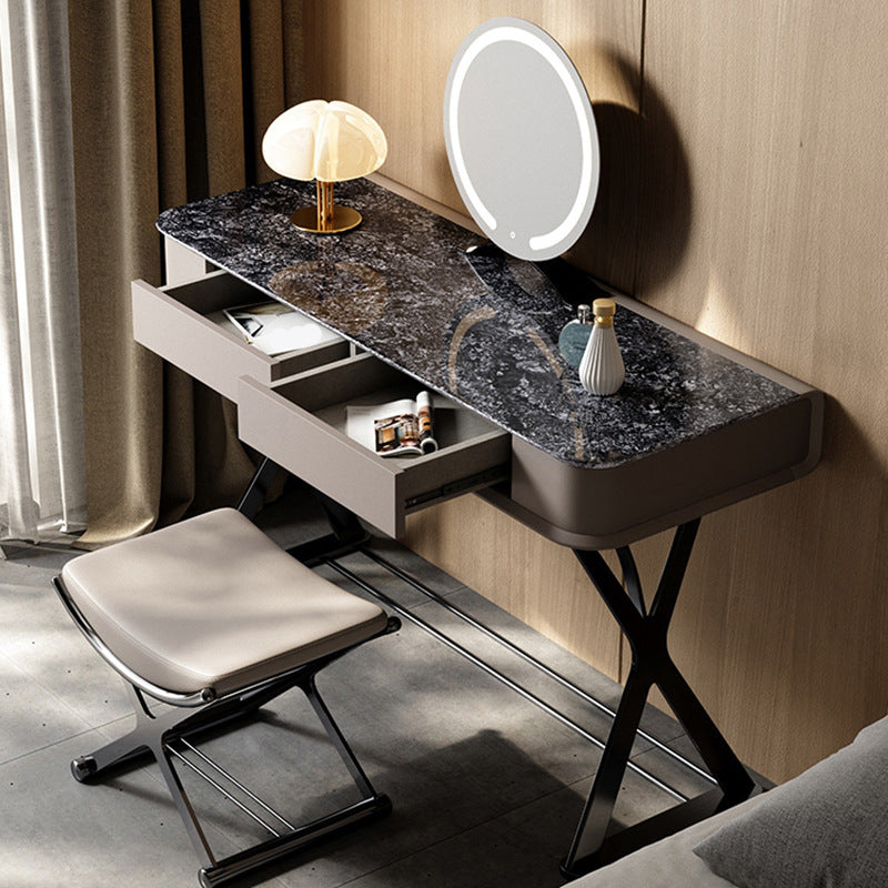 Modernism Stone Top Vanity 29.52" High Vanity Set with Stool