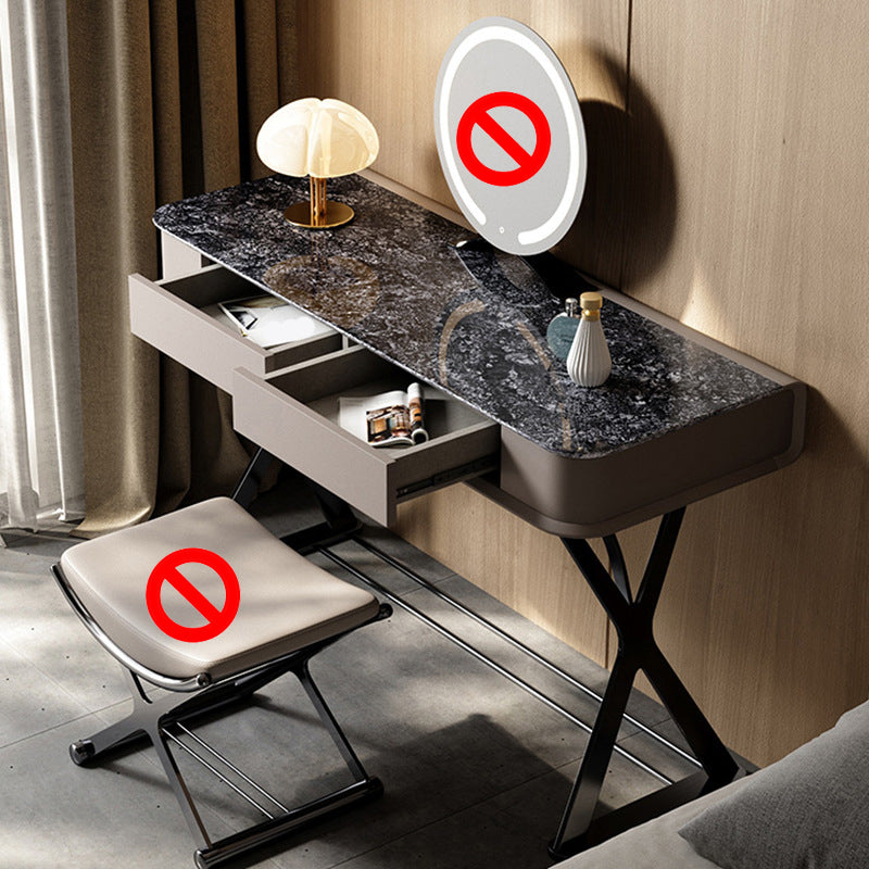 Modernism Stone Top Vanity 29.52" High Vanity Set with Stool