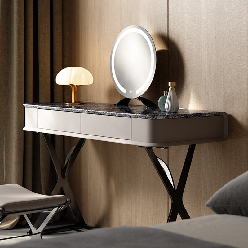 Modernism Stone Top Vanity 29.52" High Vanity Set with Stool