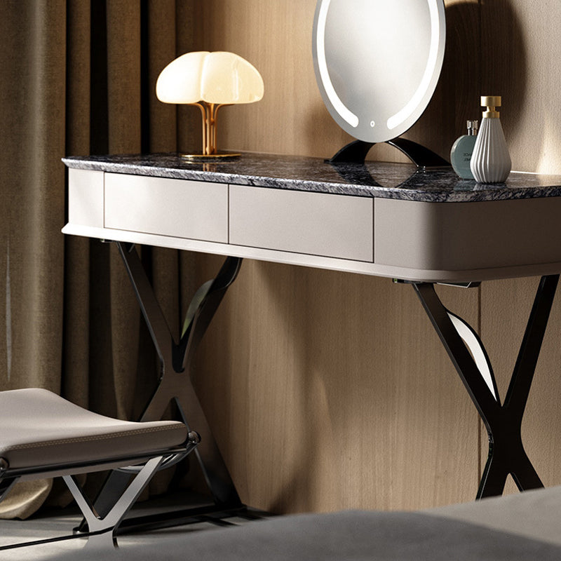 Modernism Stone Top Vanity 29.52" High Vanity Set with Stool
