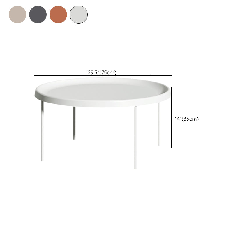 Mid-Century Modern Tray Top Coffee Table 4 Legs Iron Cocktail Table