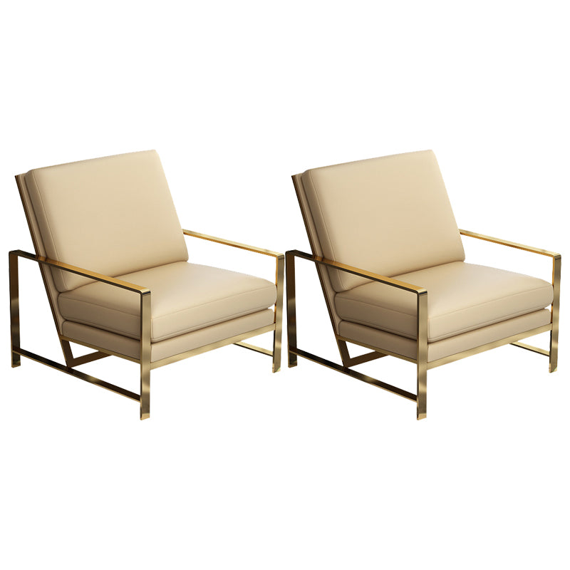 Faux Leather Arm Chair 33.07" Wide Arms Included Chair with Pillow Back