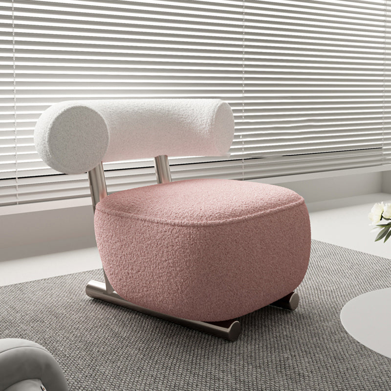 36.22" Wide Parsons Chair Wool Armless Chair for Living Room