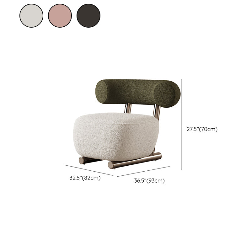 36.22" Wide Parsons Chair Wool Armless Chair for Living Room