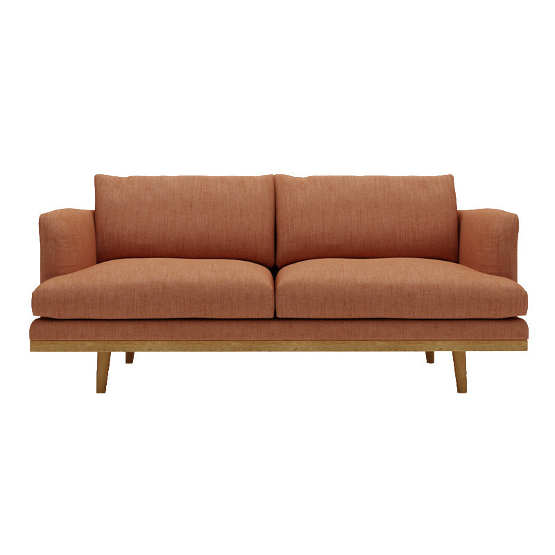 Modern 29.52" H Cotton Blend Wood Frame Recessed Arm Loveseat