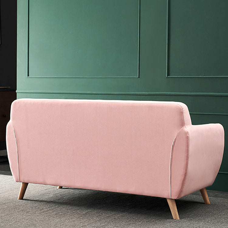 32.28" H Cotton Blend 3 Seater Flared Arm Sofa for Living Room