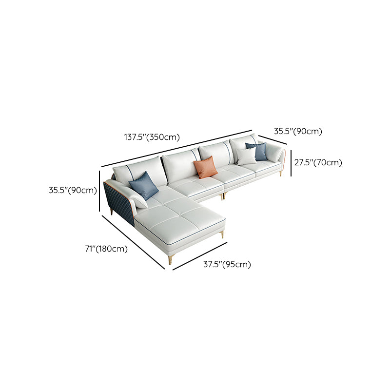 Modern Pillow Back Sectional Pillow Top Arm 4-seater Sectional
