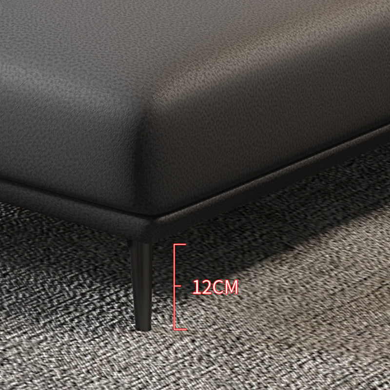 Round Arm L-shape Sectional Modern 4-seater Sectional with Storage