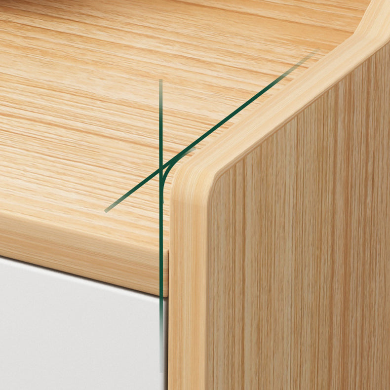 39.4" Tall Wood 3 - Door Accent Cabinet Mid-Century Modern Storage Cabinet