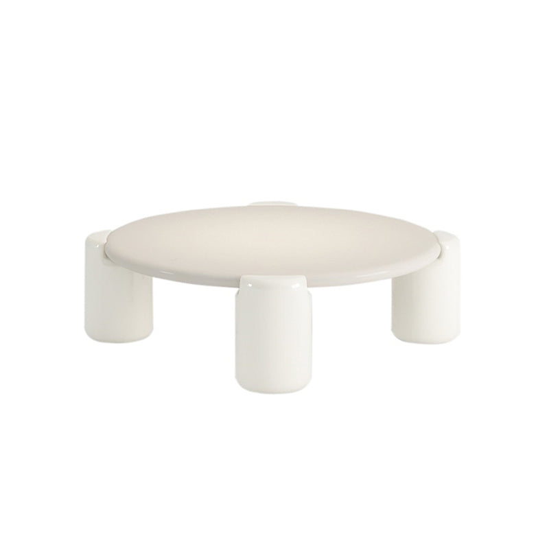 Round 4 Legs Cocktail Table Engineered Wood Coffee Table in White