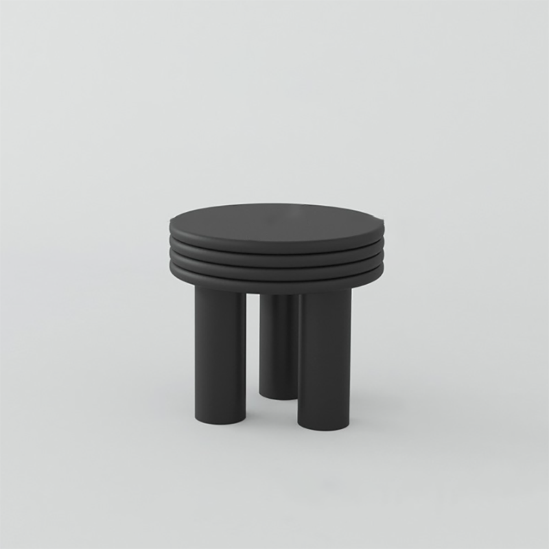 Contemporary Simple 3 Legs Coffee Table Round Wood Cocktail Table Set