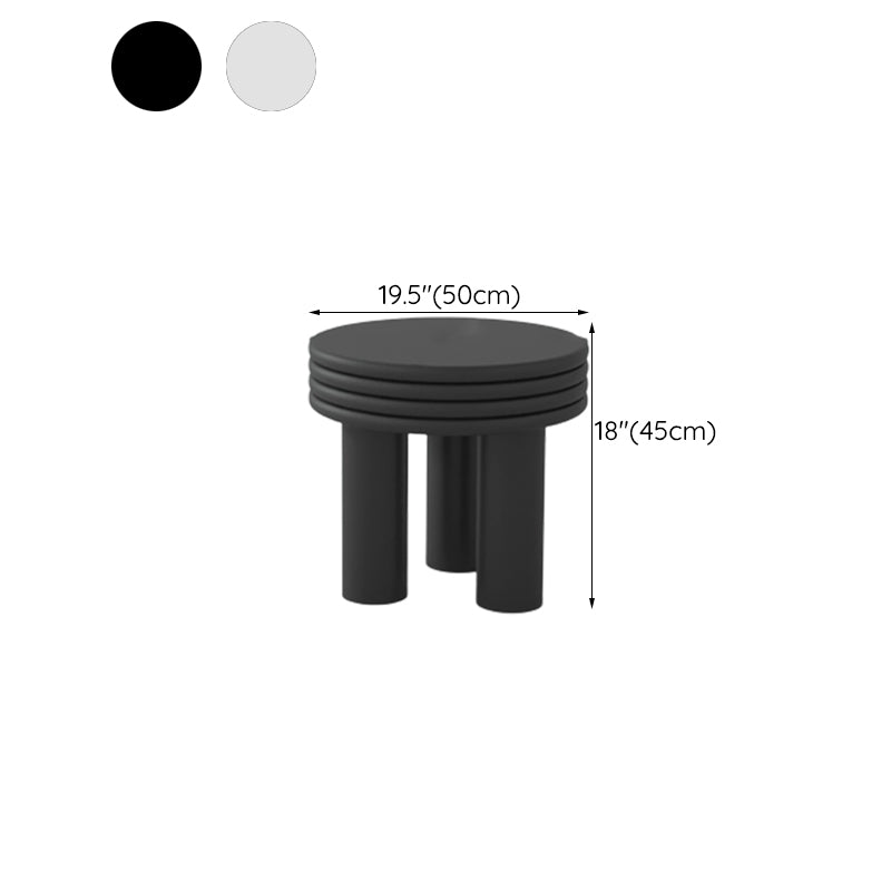 Contemporary Simple 3 Legs Coffee Table Round Wood Cocktail Table Set
