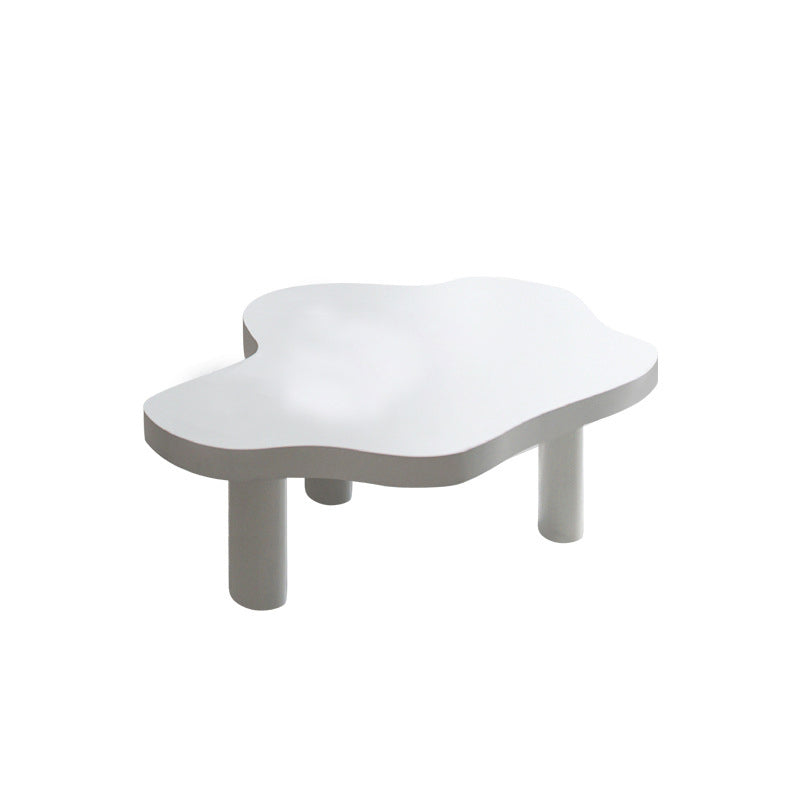 Nordic Cocktail Table 3 Legs Solid Wood Free Form Single Coffee Table