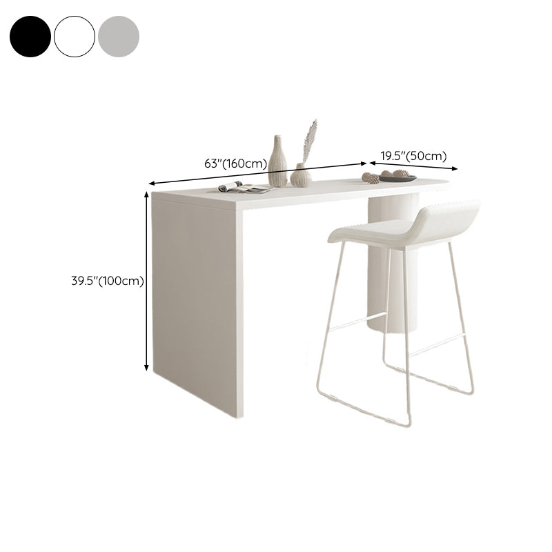 Modern Solid Wood Bar Table Dining Table for Kitchen Living Room