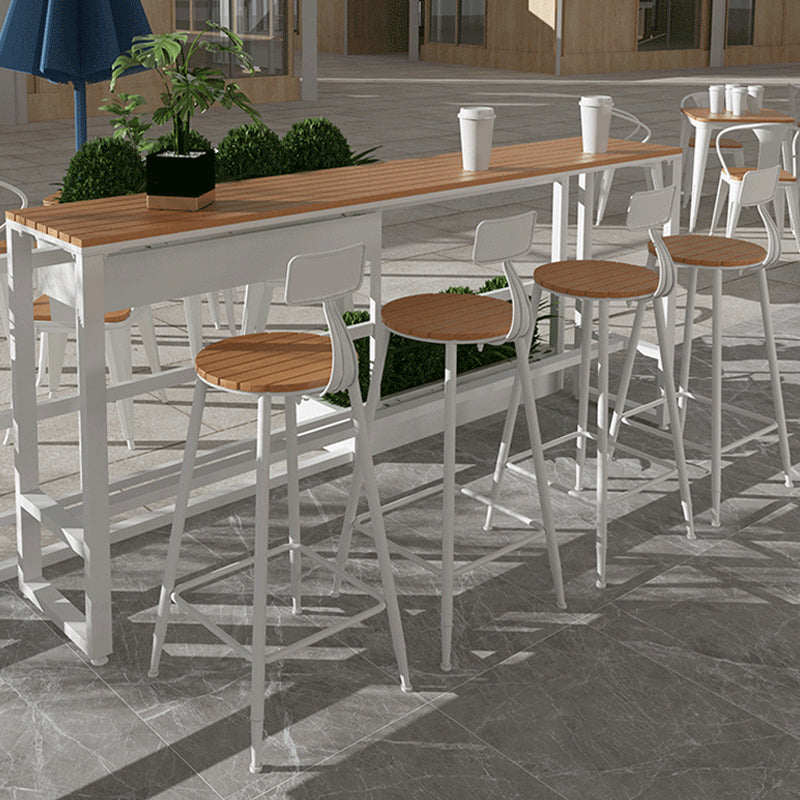 Rectangle Bar Table Trestle Base Dining Table for Coffee Room