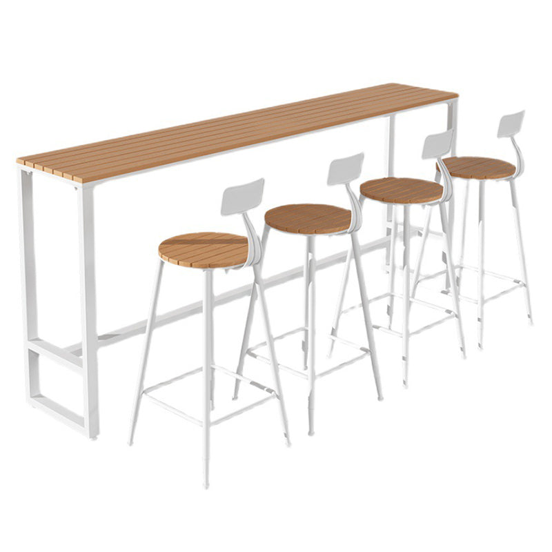 Rectangle Bar Table Trestle Base Dining Table for Coffee Room