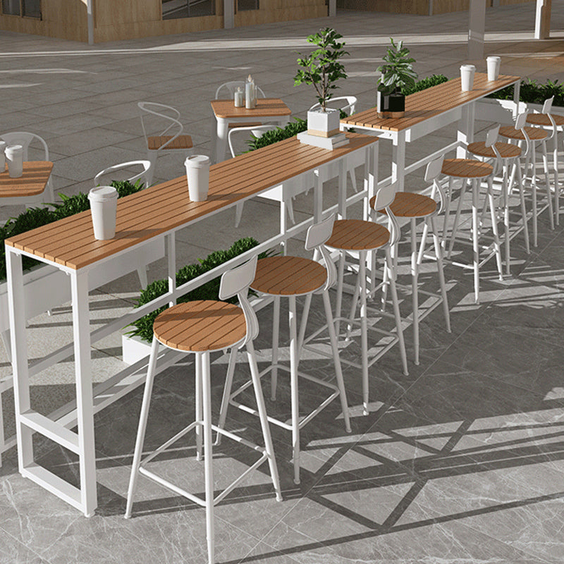 Rectangle Bar Table Trestle Base Dining Table for Coffee Room