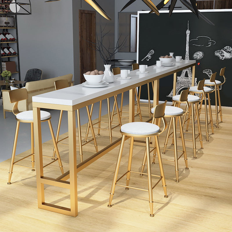 Rectangle Pub Table Glam Solid Wood Bar Table for Indoor and Breakroom