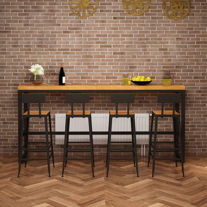 Solid Wood Bar Table Bar Height Contemporary Bar Height Pub Table for Indoor