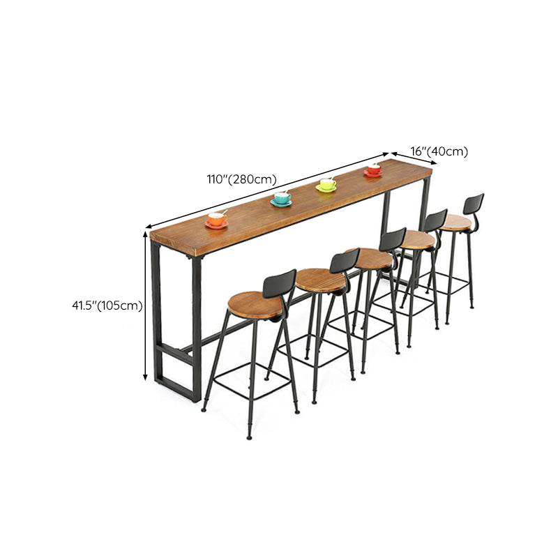 Solid Wood Bar Table Bar Height Contemporary Bar Height Pub Table for Indoor