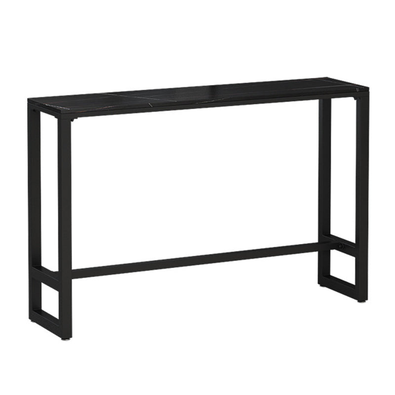 Glam Pub Height Dining Table Stone Top Pub Table for Living Room