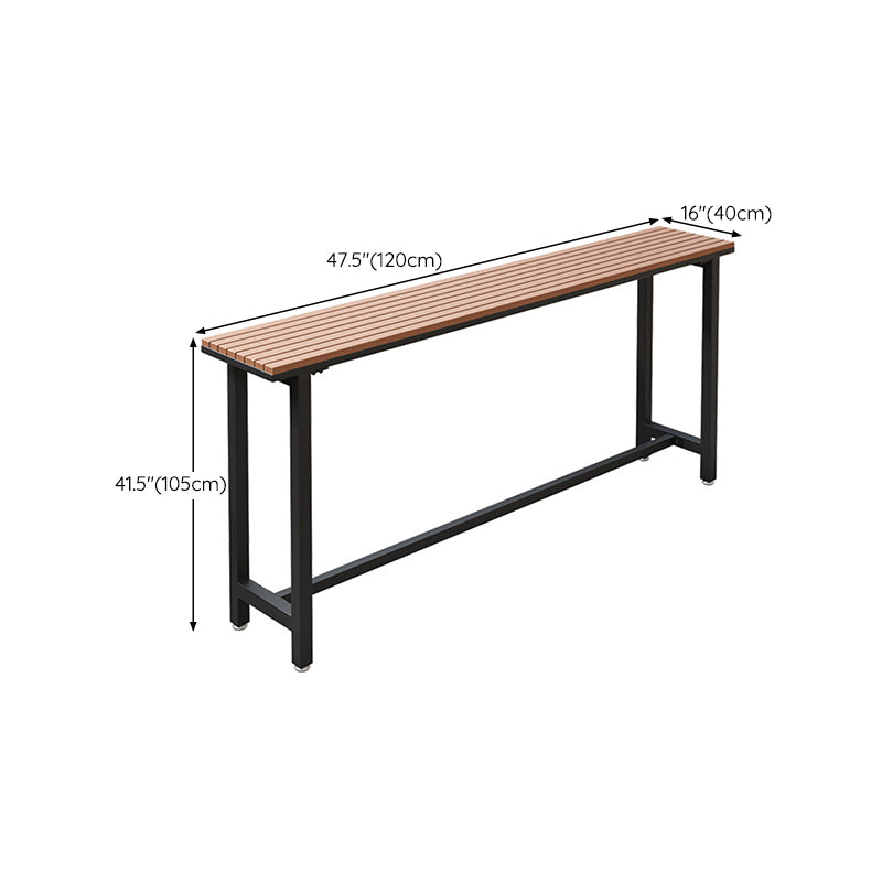 Industrial Metal Base Bar Table Pub Height Dining Table for Outdoor