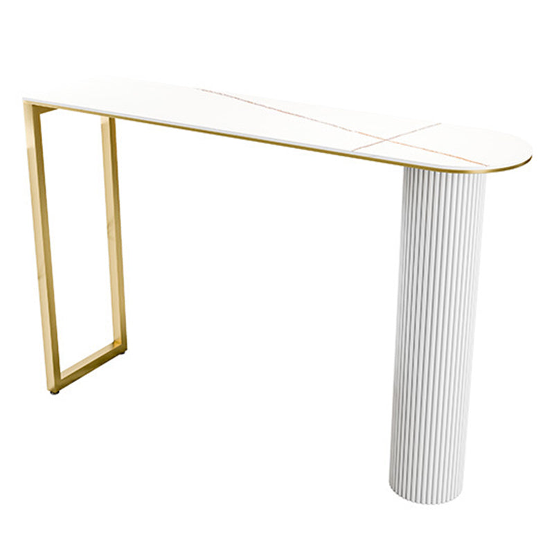 Glam Pub Height Dining Table Sintered Stone Top Pub Table for Dining Room