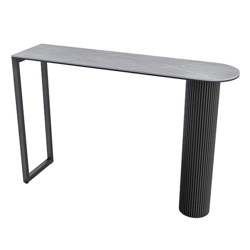 Glam Pub Height Dining Table Sintered Stone Top Pub Table for Dining Room