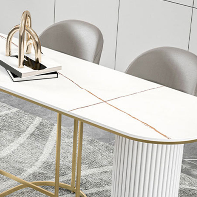 Glam Pub Height Dining Table Sintered Stone Top Pub Table for Dining Room