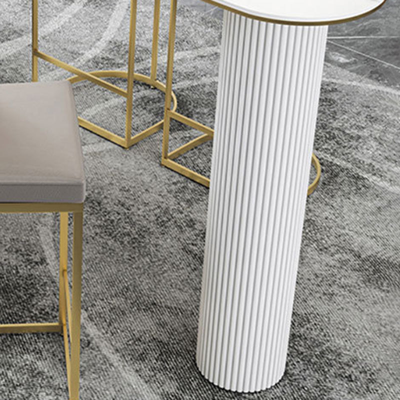 Glam Pub Height Dining Table Sintered Stone Top Pub Table for Dining Room