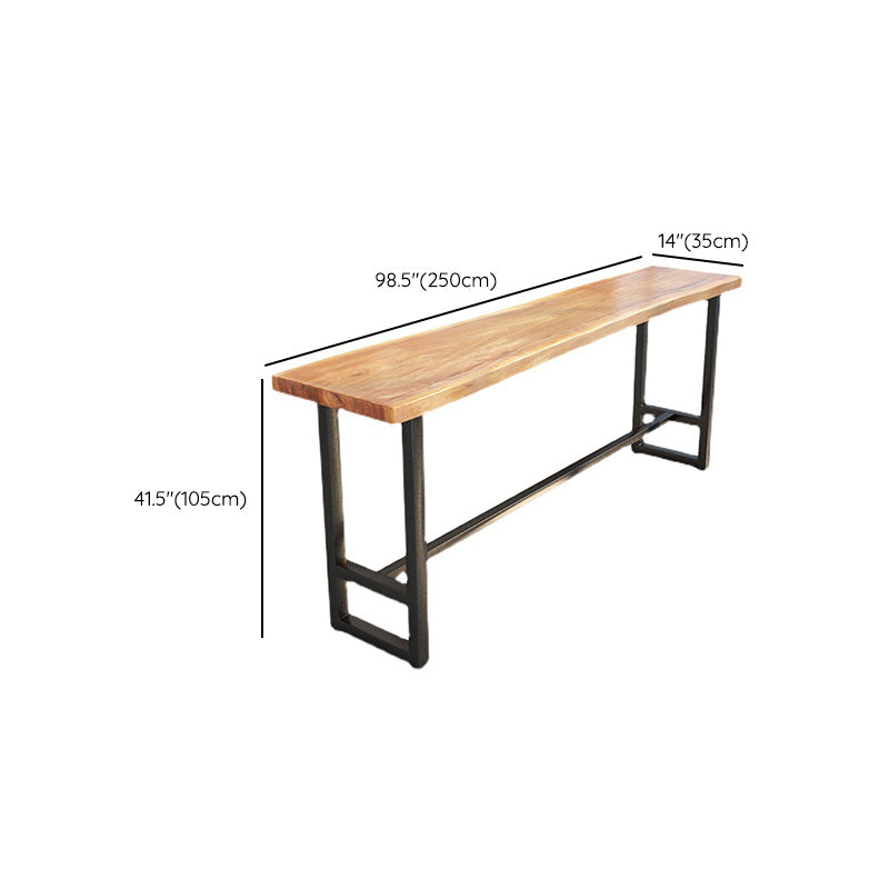 Modern Metal Base Bar Table Rectangle Bar Table with Black Base