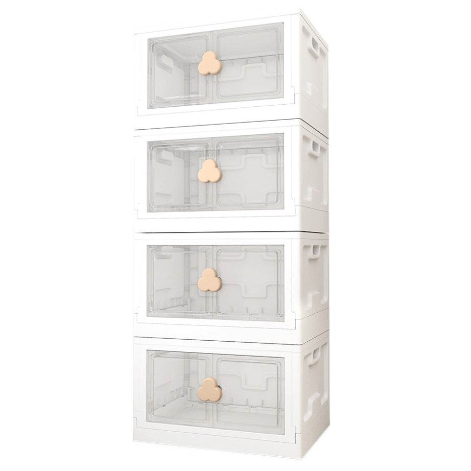 Contemporary Hinged Storage Cabinet Plastic Wardrobe Armoire