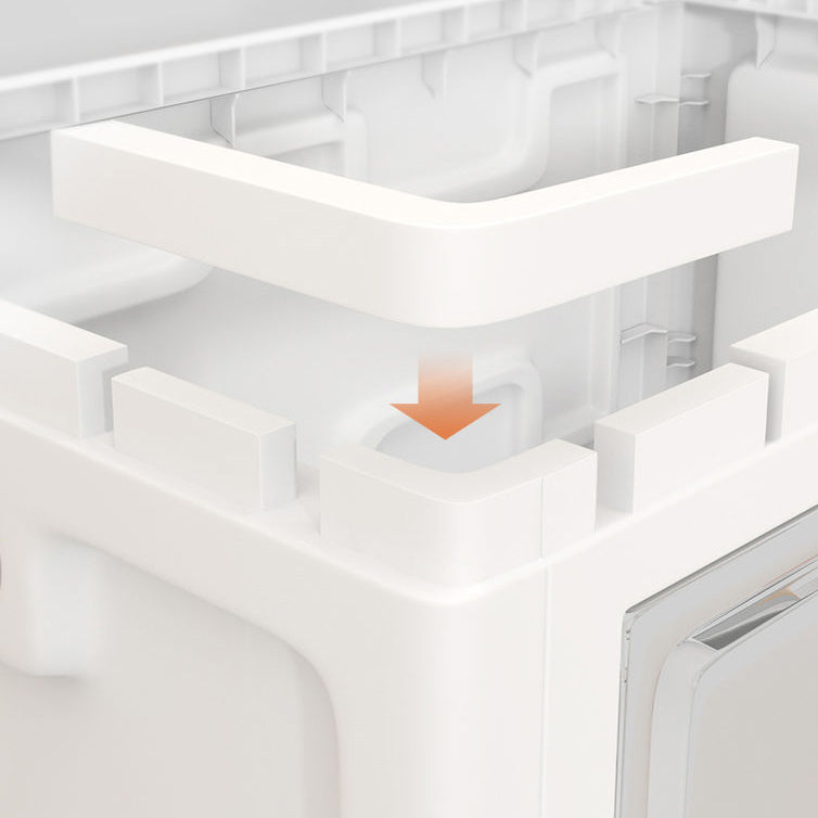 Contemporary Hinged Storage Cabinet Plastic Wardrobe Armoire