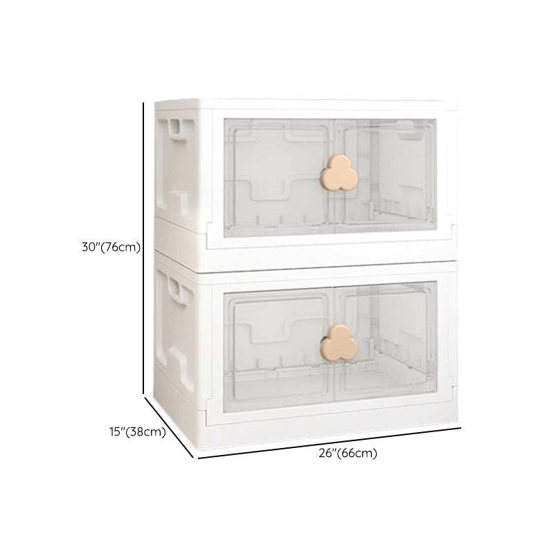 Contemporary Hinged Storage Cabinet Plastic Wardrobe Armoire